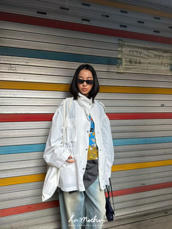 縮腰防風軍裝外套